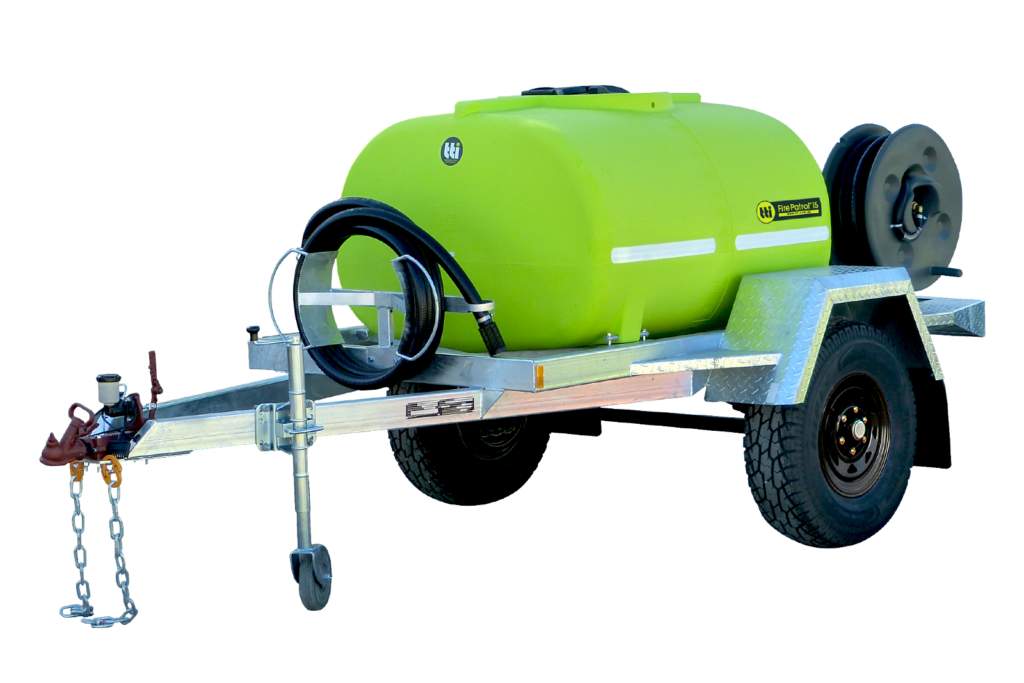 1000L FirePatrol15™ Fire Fighting Trailer With Pump Road Registerable