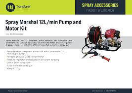 Spray Marshal 12L/min Pump and Motor Kit